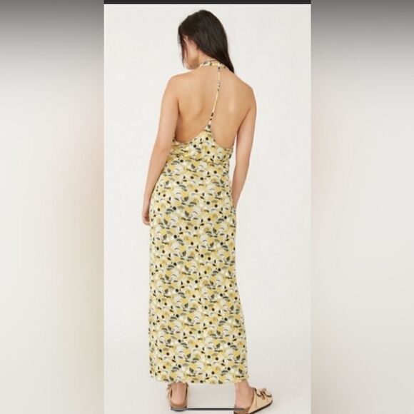 Free People Daria Halter Printed Backless Midi Dress.Size M - Picture 6 of 16